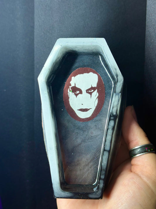 The crow inspired horror coffin box