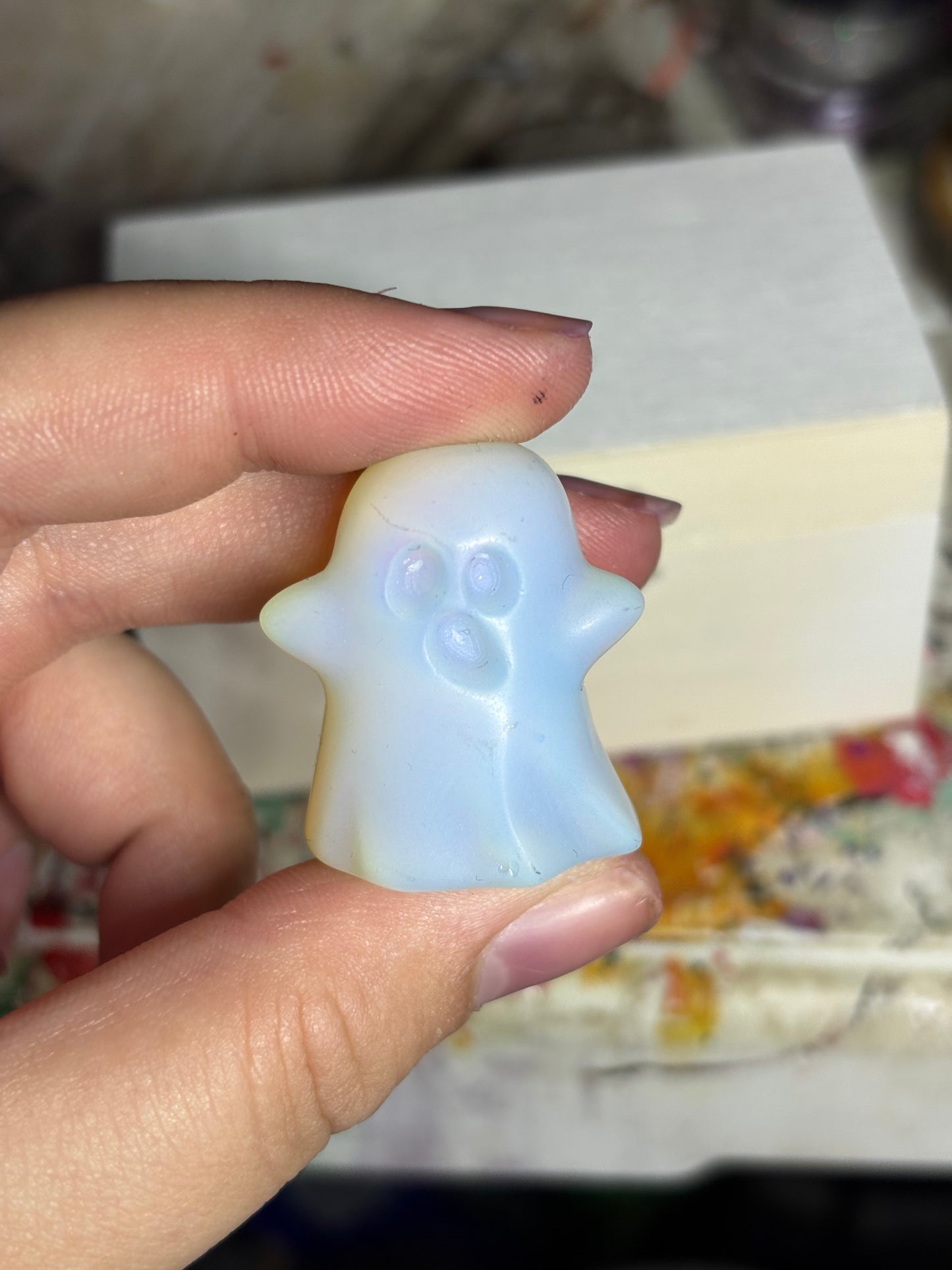 Opalite ghost carvings