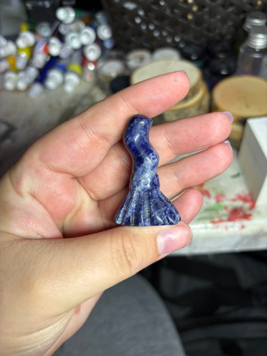 Crystal broomstick carvings