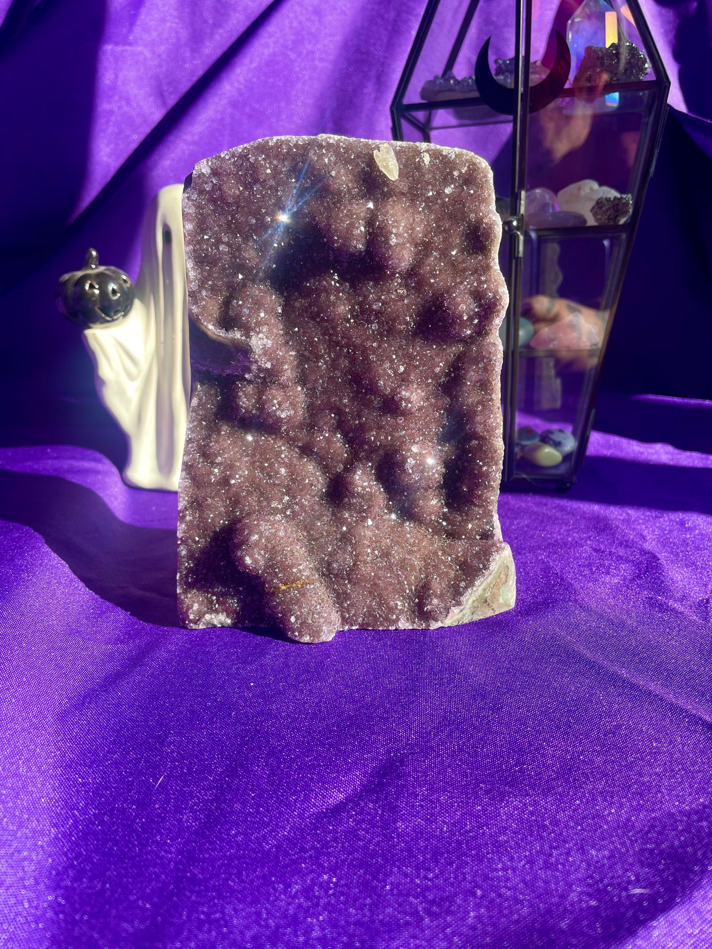 Druzy Amethyst cut base