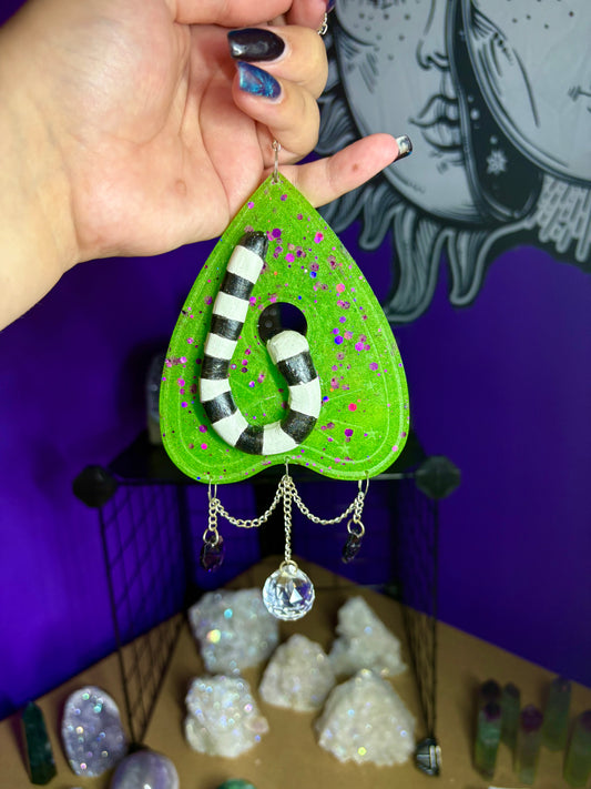 Beetlejuice inspired planchette sun catcher