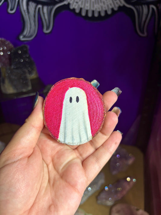 Ghost small wooden slice paintings
