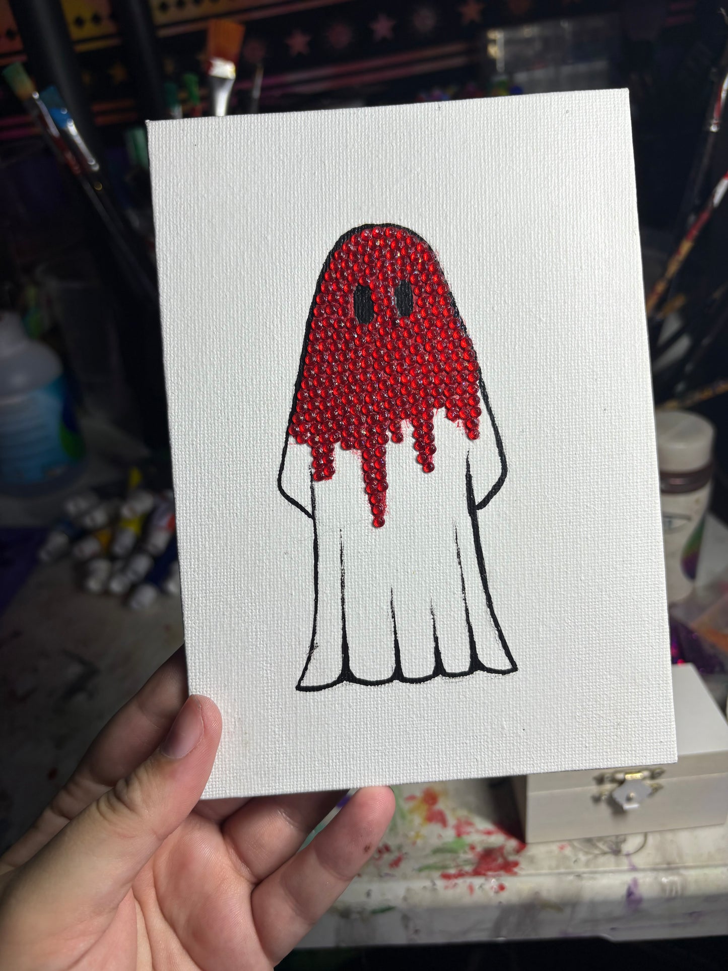 Blood drip ghostie painting