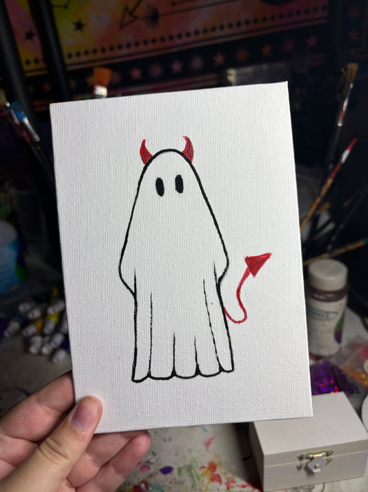 Devil ghostie painting