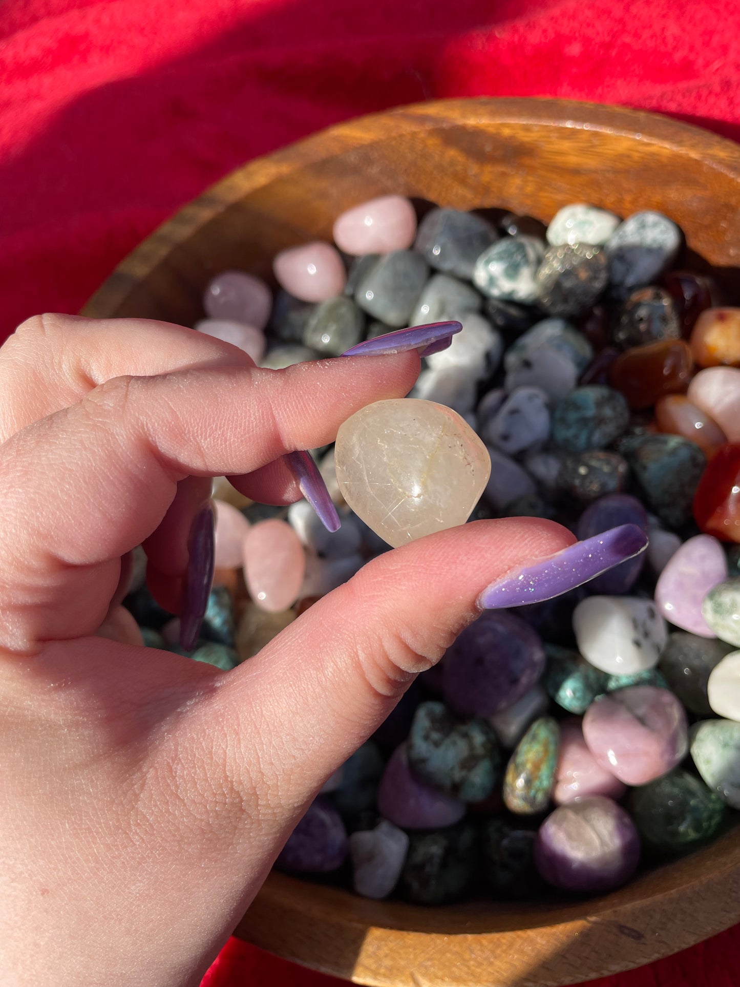 Crystal tumble stones