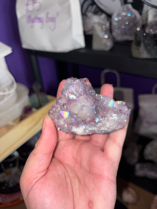 Aura amethyst cluster