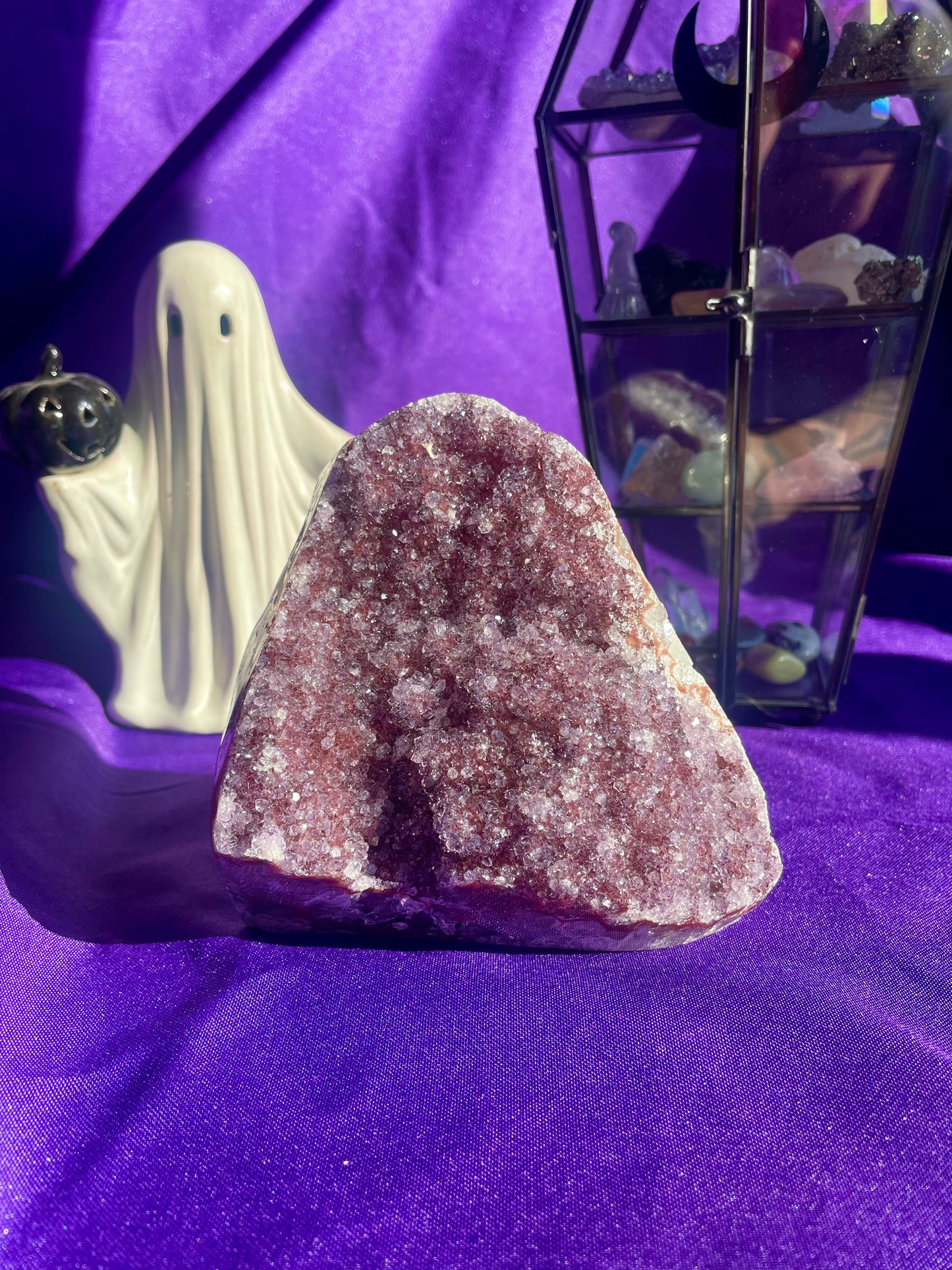 Druzy Amethyst cut base