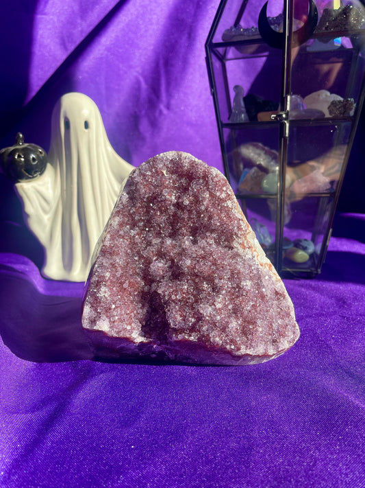 Druzy Amethyst cut base