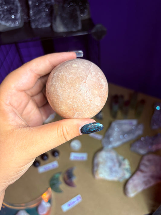Pink amethyst sphere
