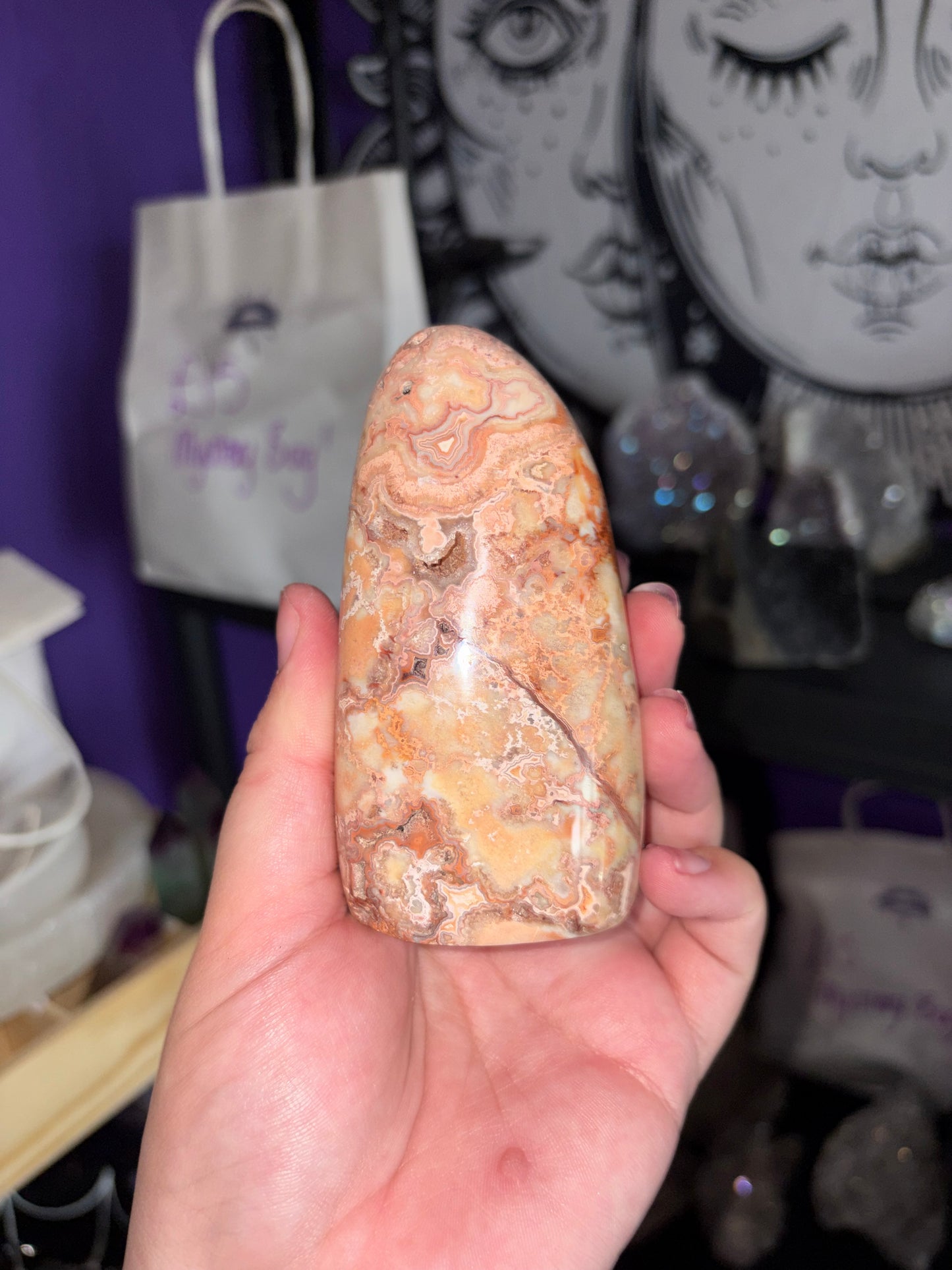 Crazy lace agate free form