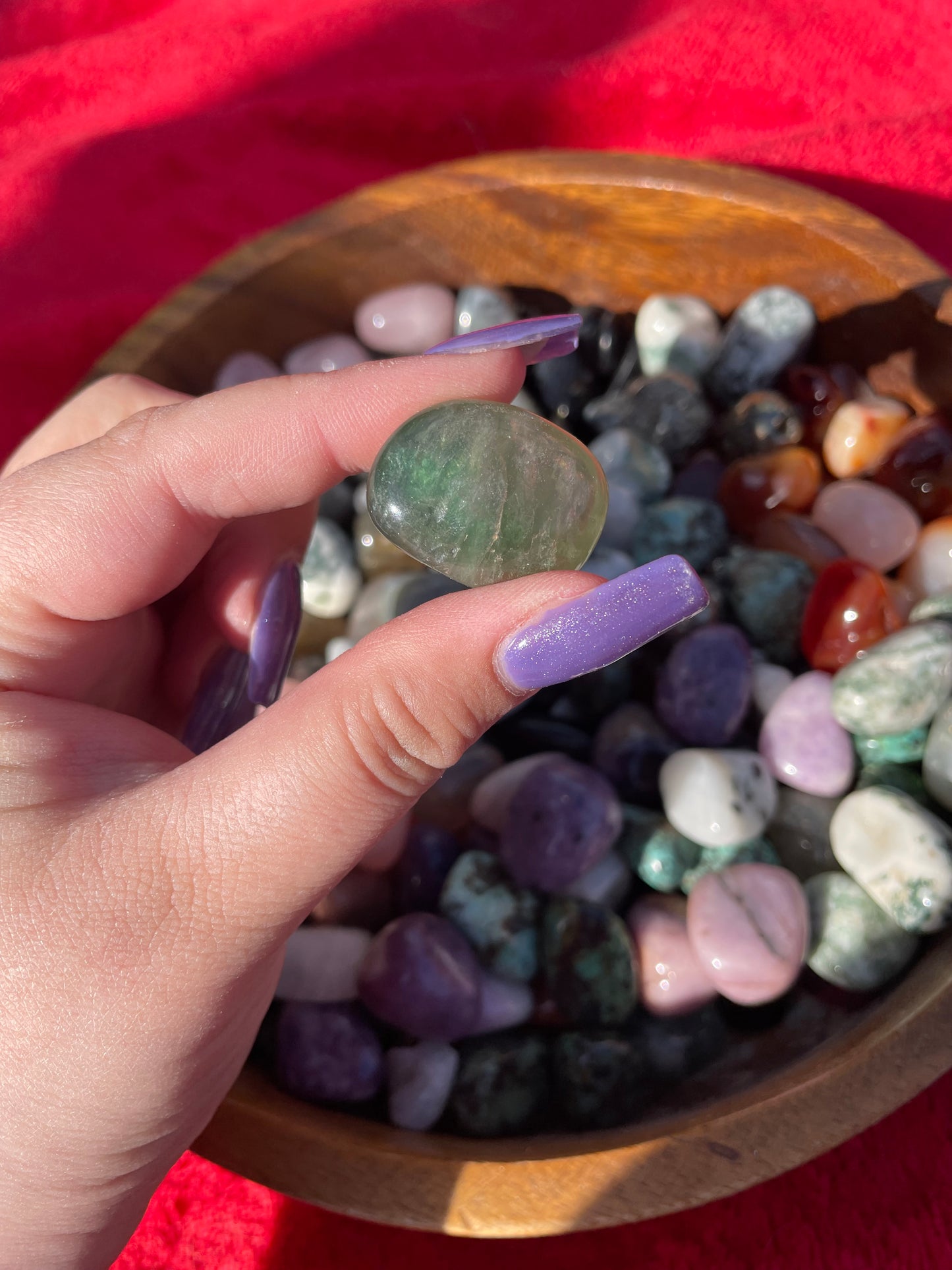 Crystal tumble stones