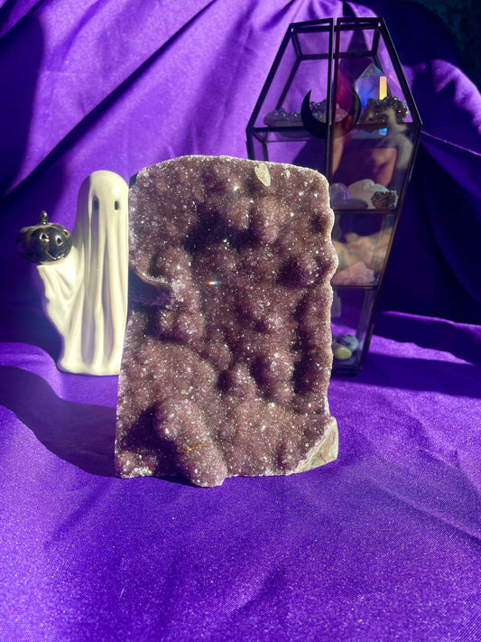 Druzy Amethyst cut base