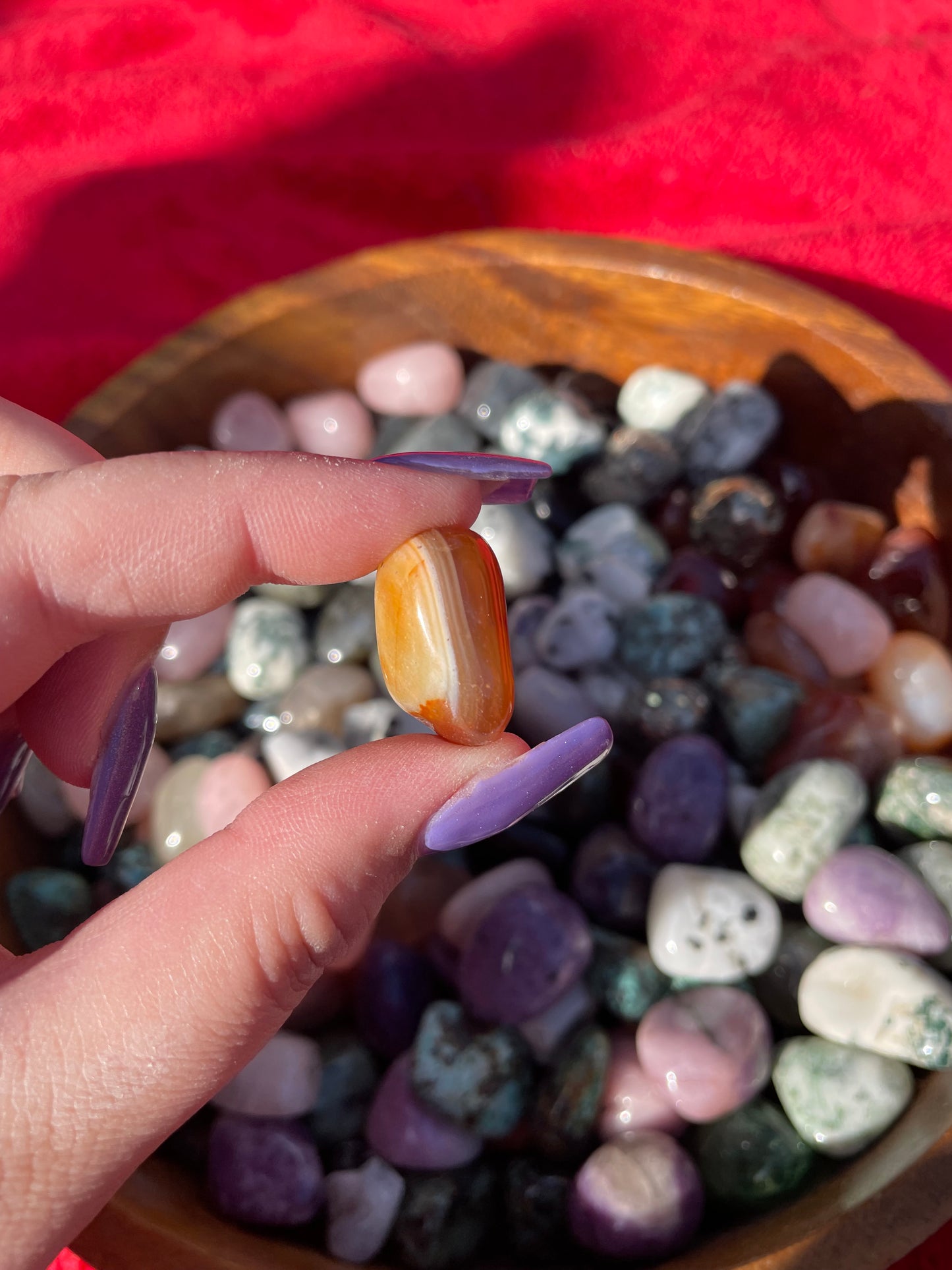 Crystal tumble stones